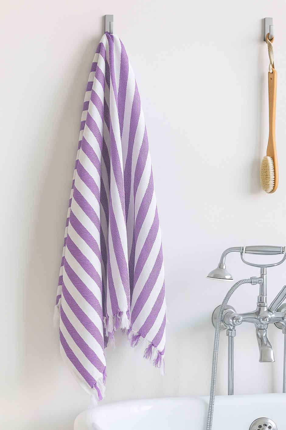 HD Creations Juno Cotton Bath Violet Dream Stripe