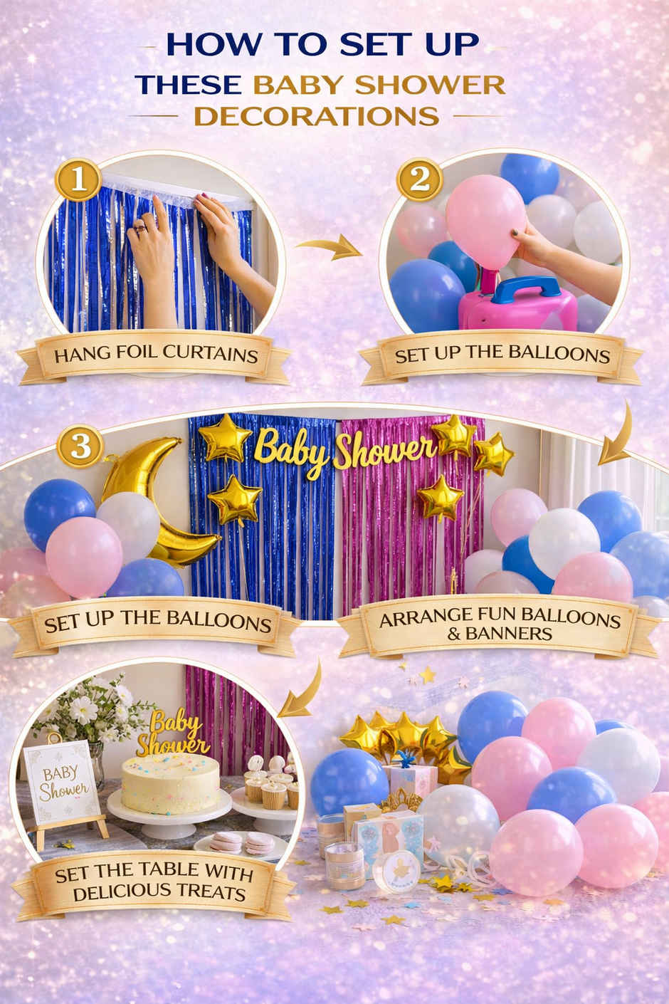 Baby Shower Decoration Kit for Mom To Be Party with Banners & Balloons | BeyondLuv