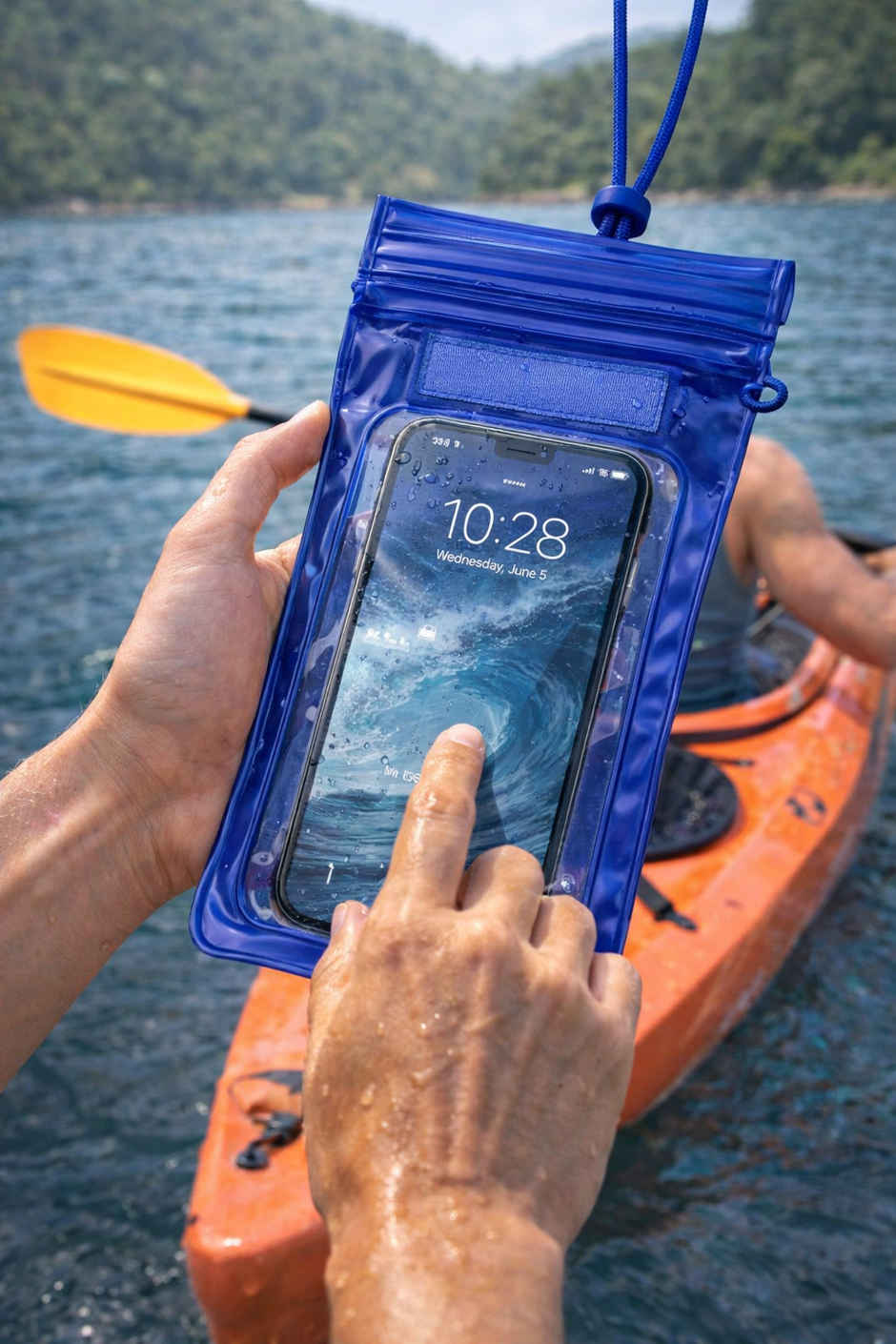 Waterproof Dark Blue Mobile Cover Pouch | Bright Storey