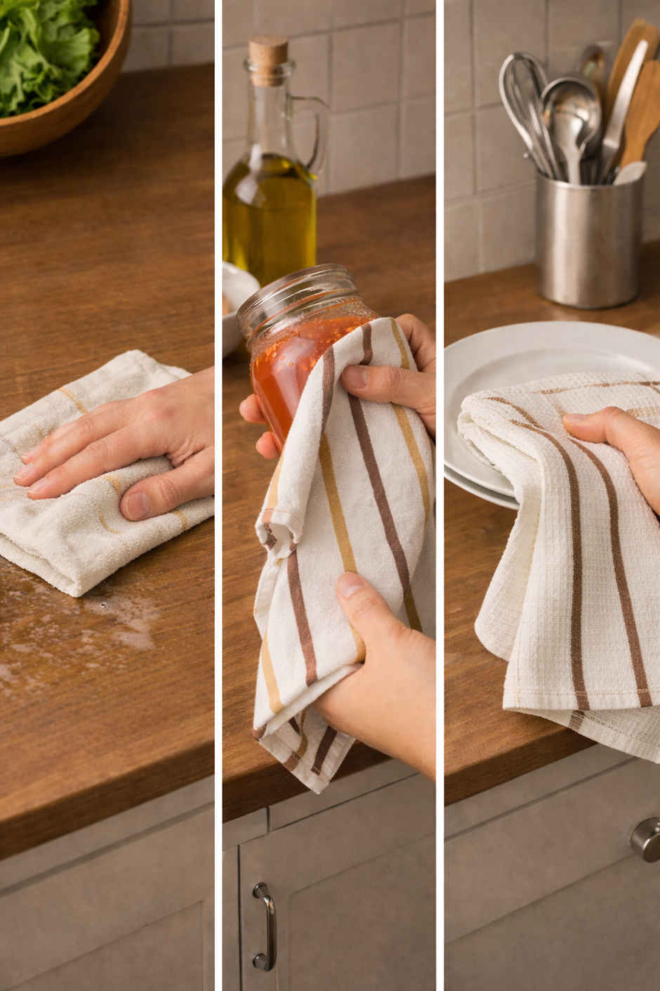 HD Creations Terry Kitchen Towel Set | Assorted - 32 x 54cm | Pack of 2