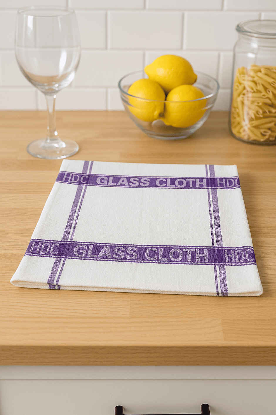HD Creations Glass Cloth | 43 x 43 cm | Set Of 4 - Assorted Colour & Design