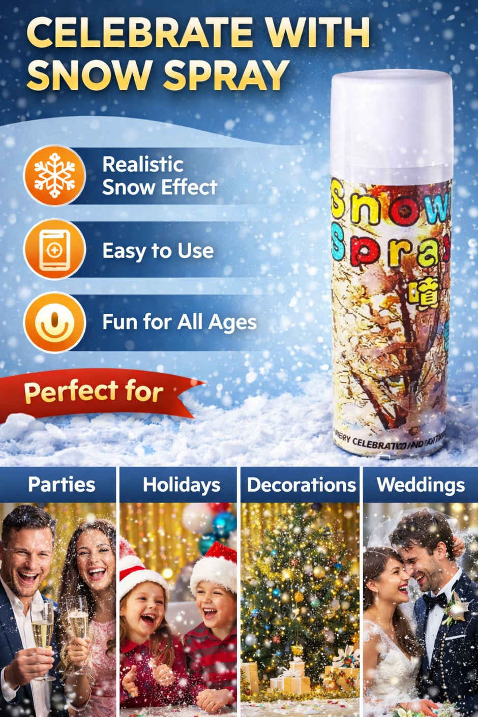 Snow Spray Party Decoration Items for Birthday, Anniversary & Wedding Kit | BeyondLuv