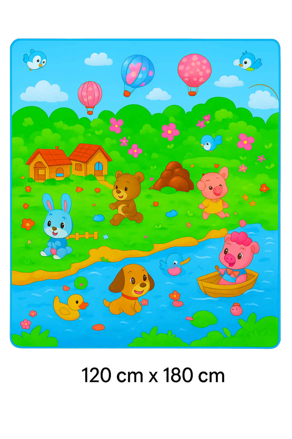 Awenest Baby Playmat Abcd Reversible Waterproof With Bag