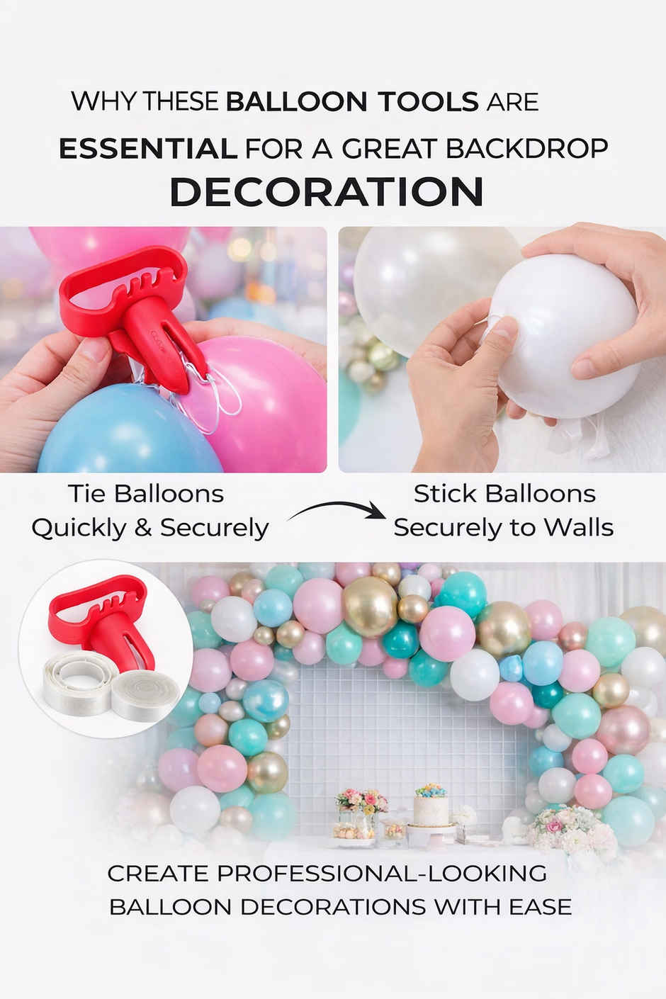 Balloon Garland Arch & Glue Dot Set for Birthday & Anniversary Decoration | BeyondLuv