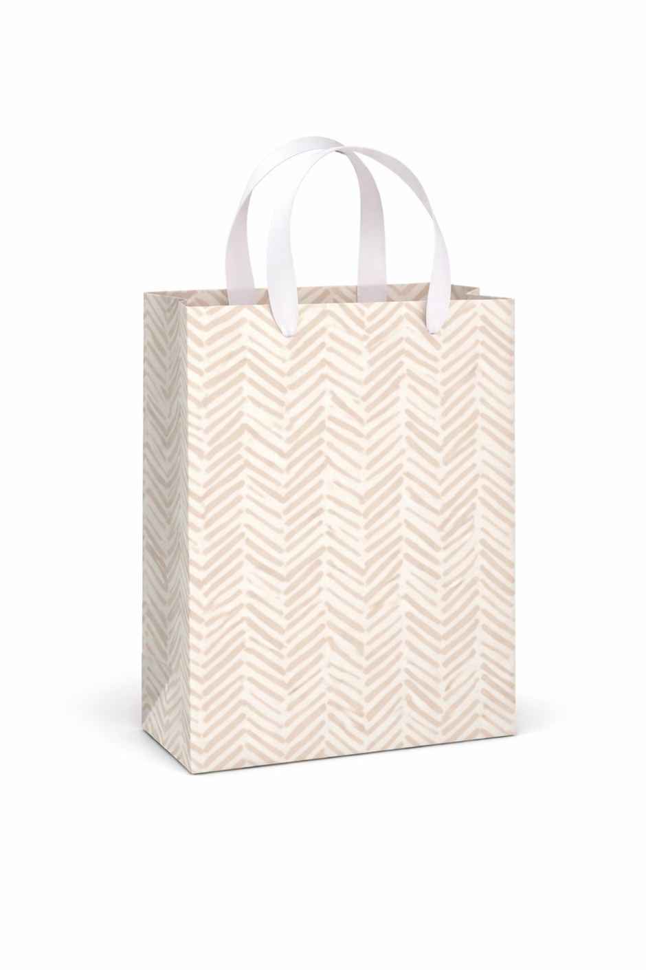 Abstract Herringbone Kraft Gift Bag | Large | Bright Storey