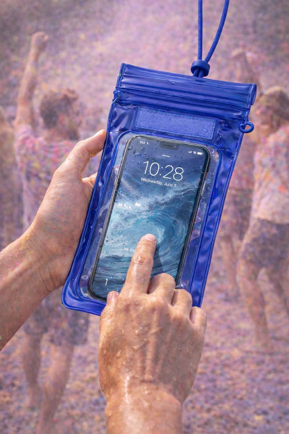 Waterproof Dark Blue Mobile Cover Pouch | Bright Storey