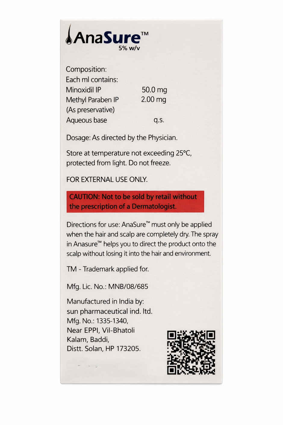Anasure 5% Topical Solution