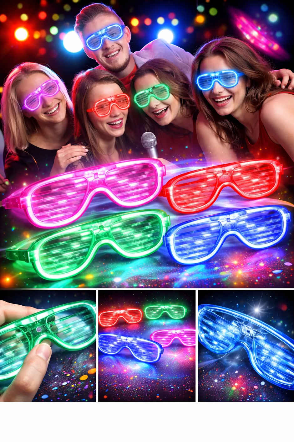 LED Shutter Glasses for Neon Party, Birthday & Anniversary Party Accessories | BeyondLuv