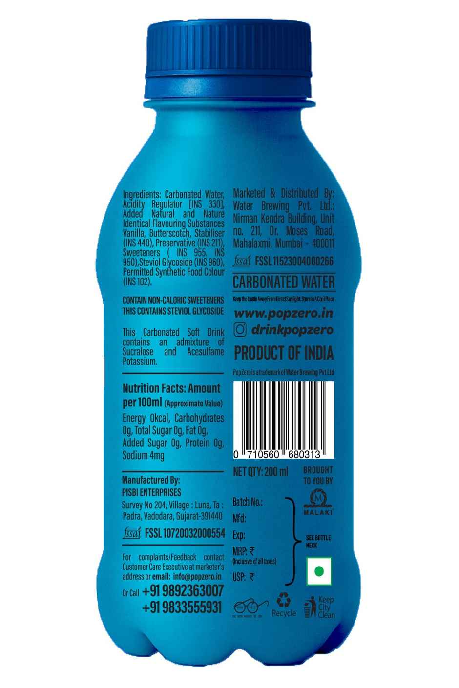 Pop Zero! Ice Cream Soda | 0 Cal | 0 Sugar