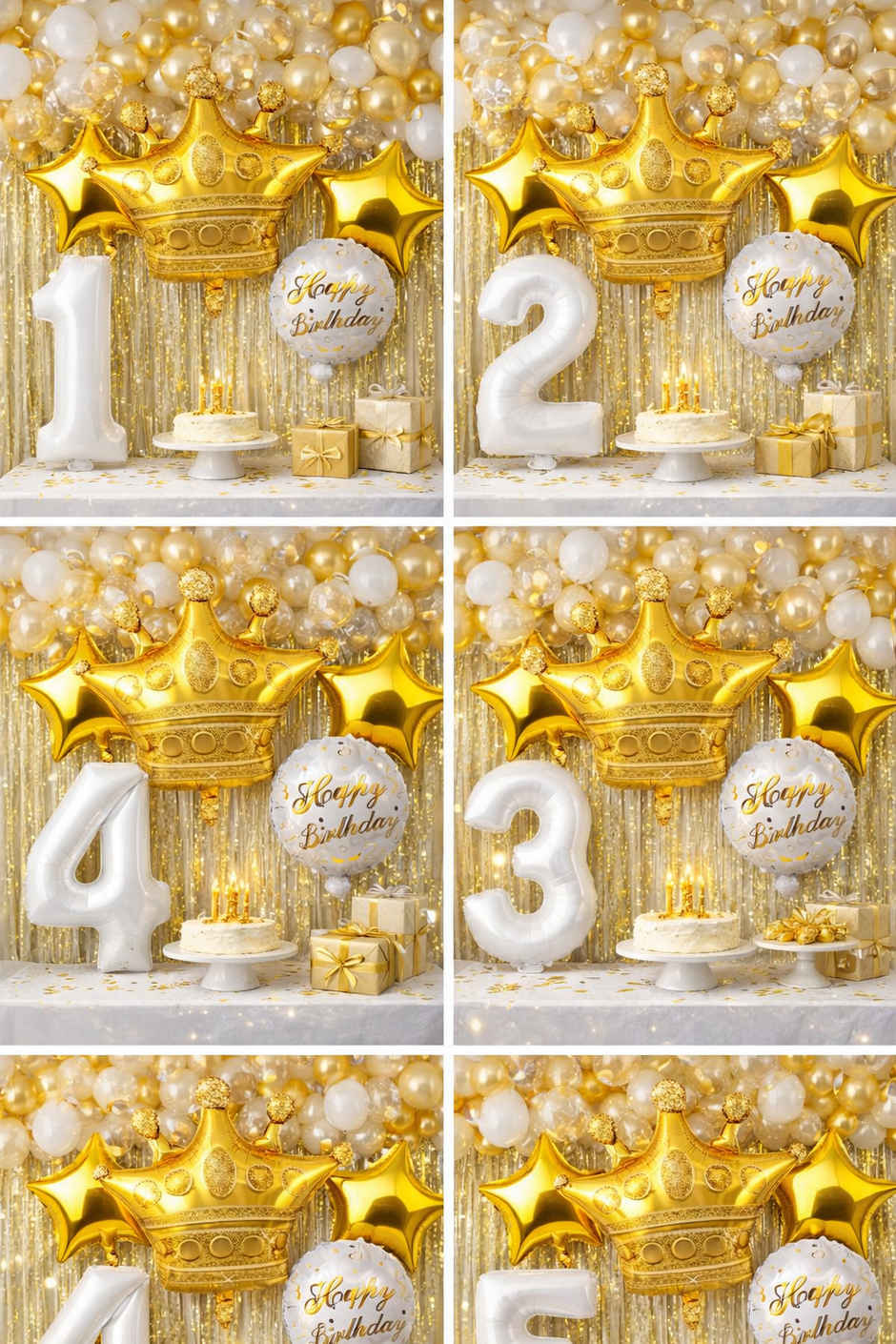 Happy Birthday Foil Balloon Set 5Pcs for Girls, Boys, Kids & Adults | BeyondLuv