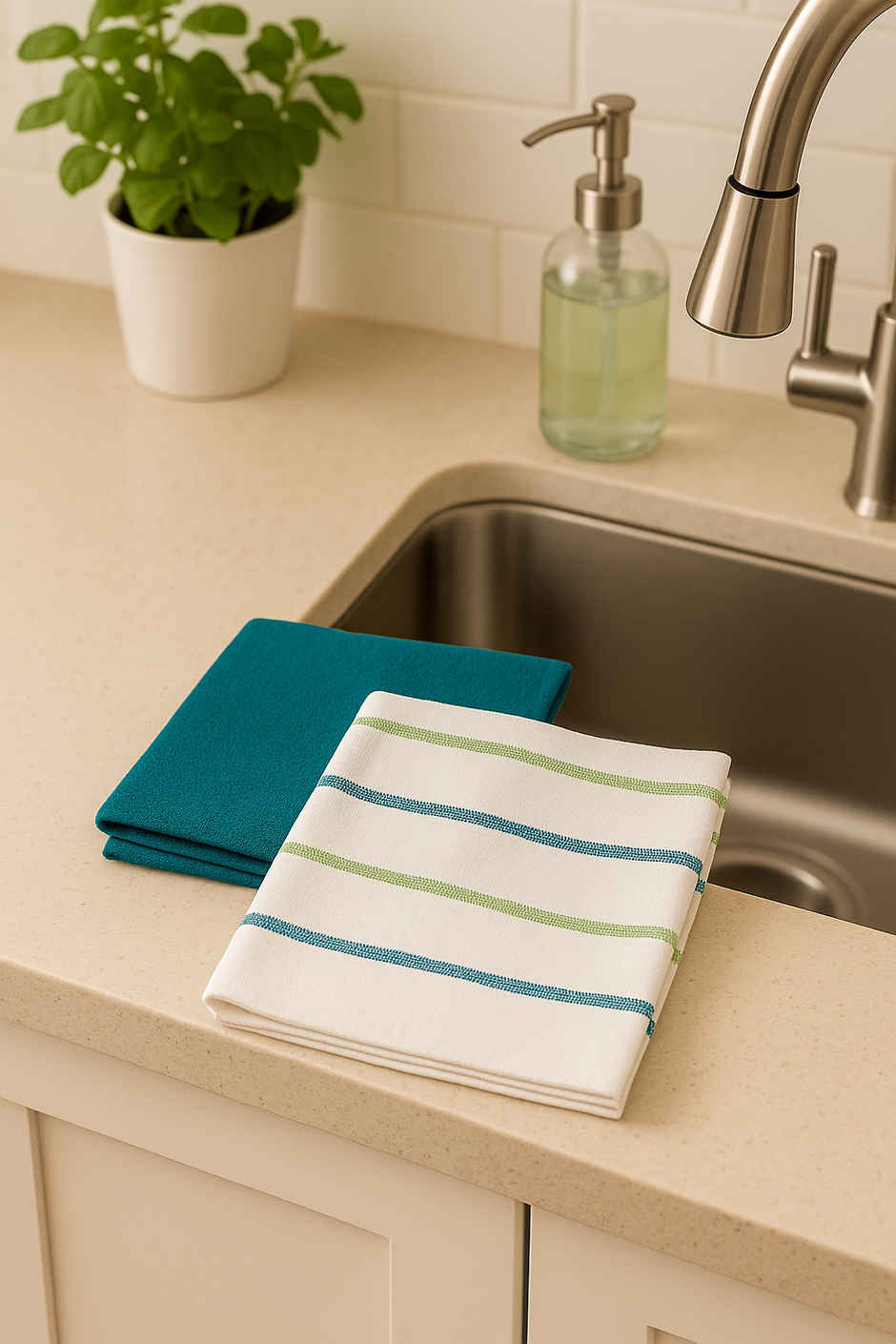 HD Creations Terry Kitchen Towel Set | Assorted - 32 x 54cm | Pack of 2