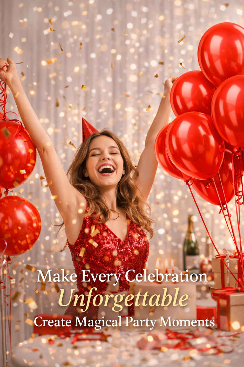 Red Metallic Balloons 25Pcs for Birthday, Kids Theme Party & Anniversary Decorations | BeyondLuv