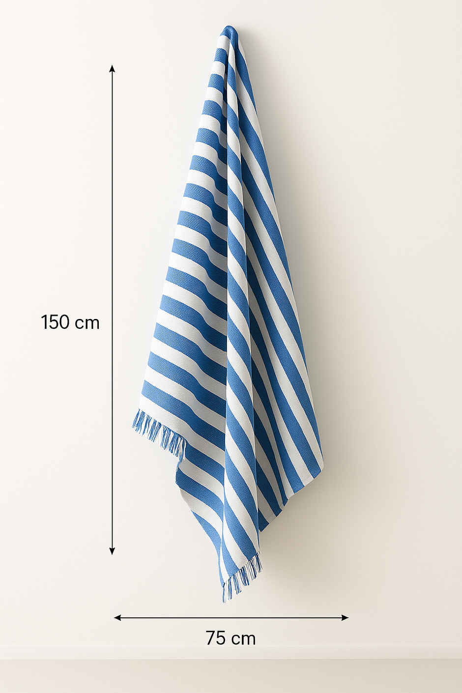 HD Creations Juno Cotton Bath Sky Blue Stripe