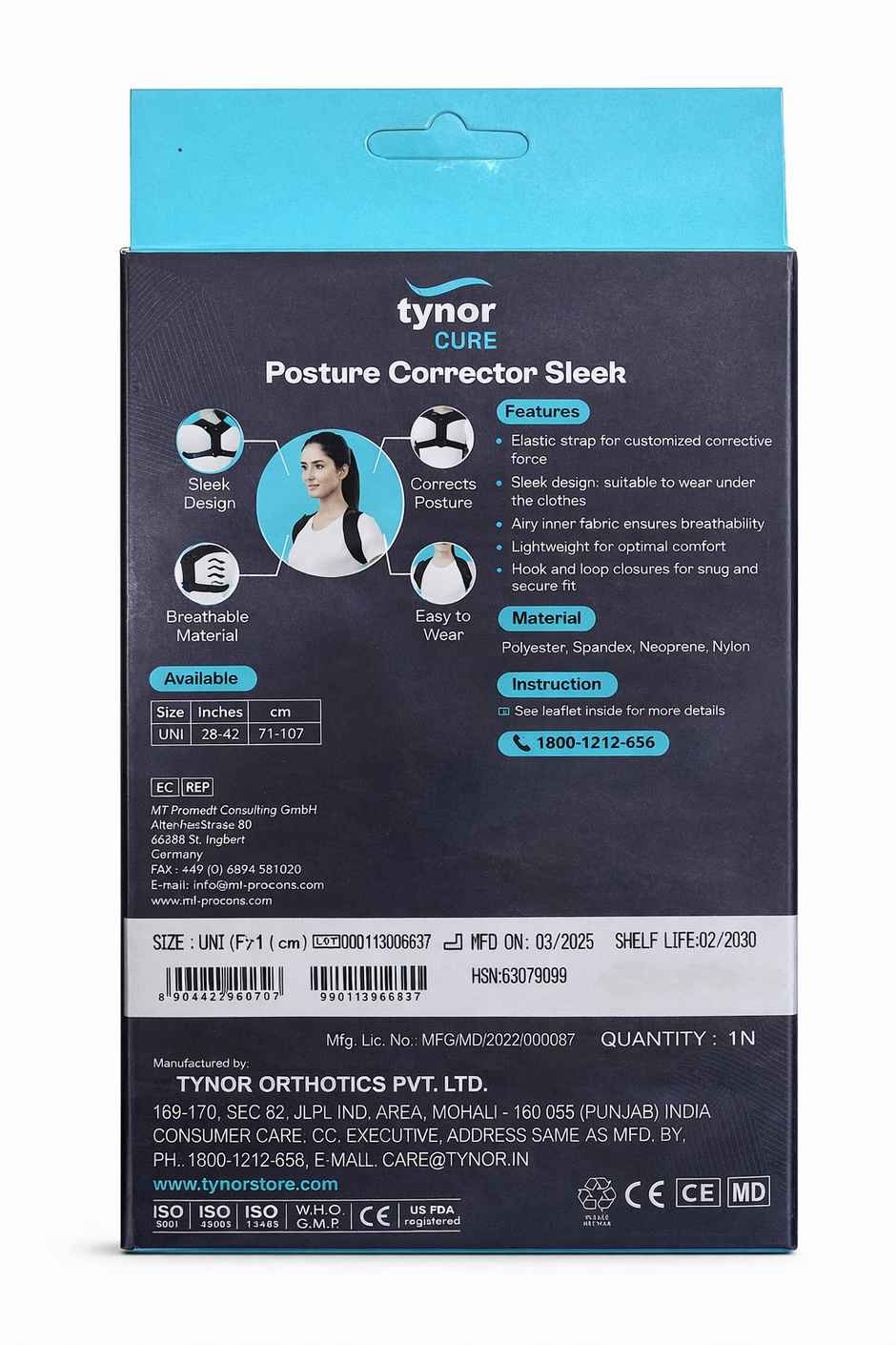 Tynor Posture Corrector Sleek Universal