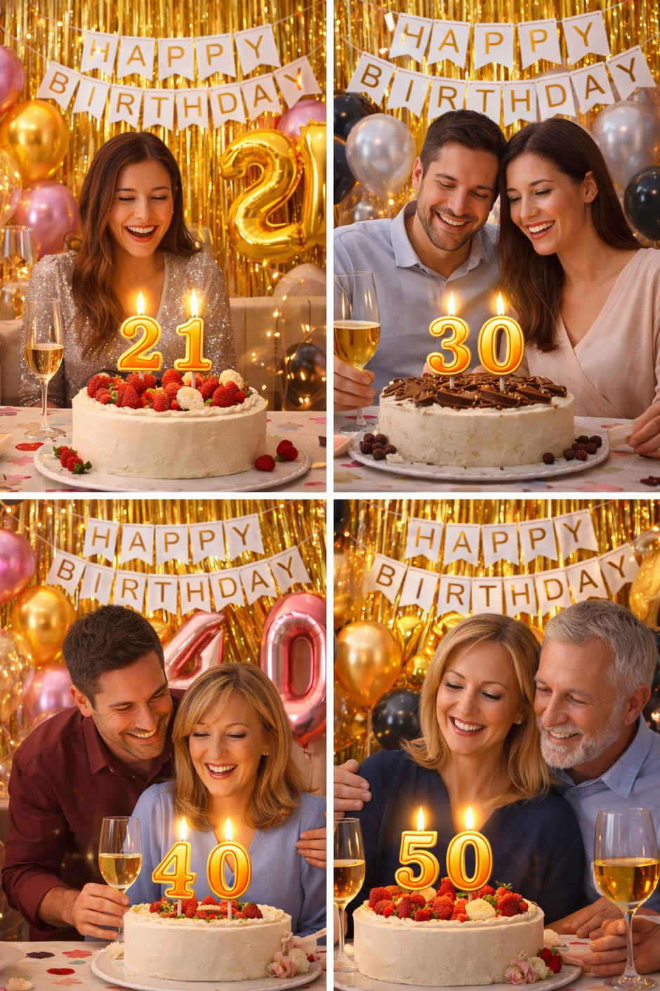 Golden Foil Curtains for Birthday, Anniversary & Kids Decoration Kit | BeyondLuv