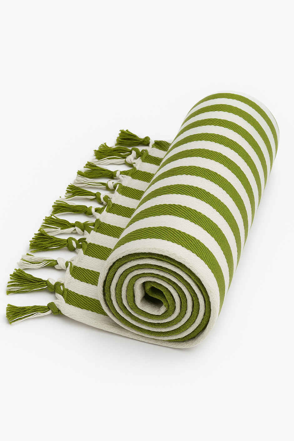 HD Creations Juno Cotton Bath Towel Green Meadow Stripe
