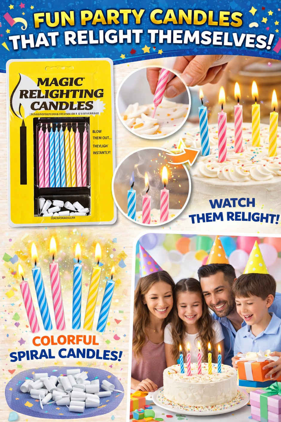 Multicolour Birthday Candles for Kids & Adults Cake Decoration Kit | BeyondLuv