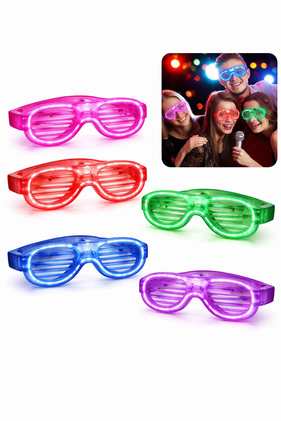 LED Shutter Glasses for Neon Party, Birthday & Anniversary Party Accessories | BeyondLuv