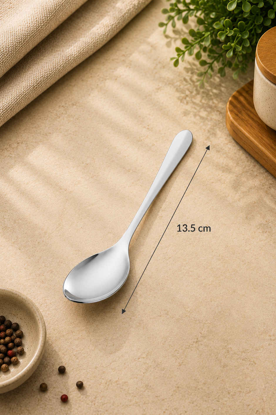 Everest Stainless Steel Tea Small Spoon Set of 6 Pcs