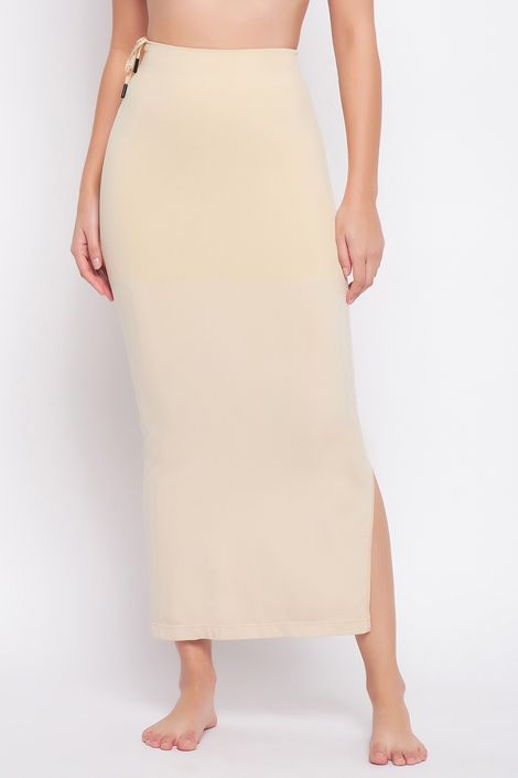 Clovia Saree Shapewear Petticoat With Drawstring (Beige - M)