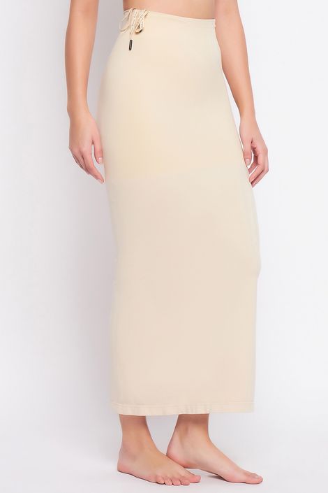 Clovia Saree Shapewear Petticoat With Drawstring (Beige - M)
