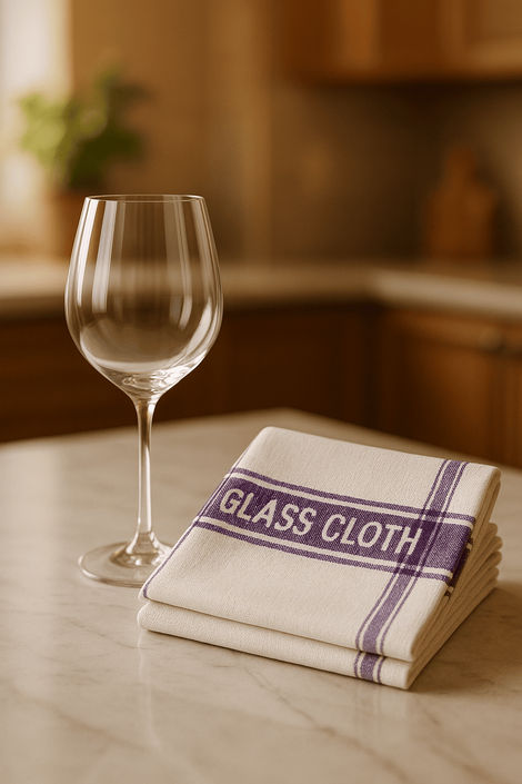 HD Creations Glass Cloth | 43 x 43 cm | Set Of 4 - Assorted Colour & Design