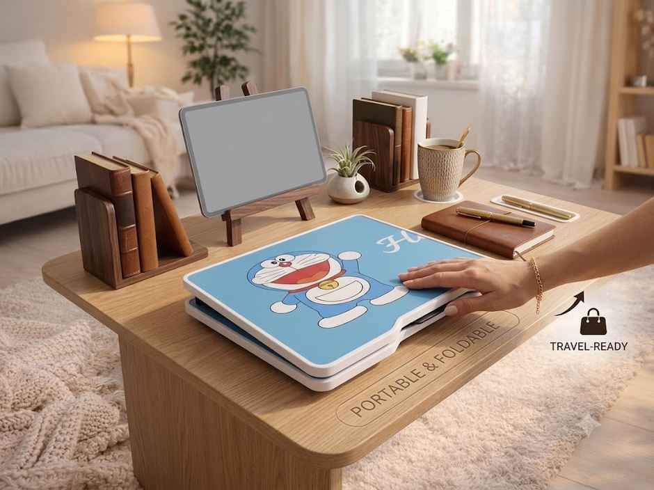 Perpetual Doremon Foldable Wooden Laptop Table