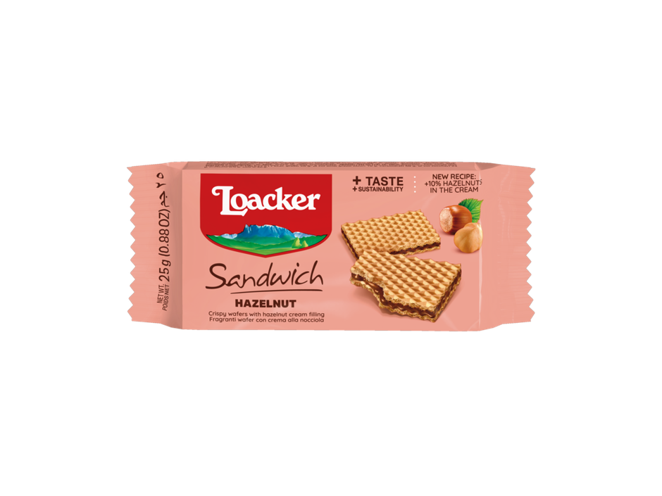 Loacker Sandwich Hazelnut Wafers Italy