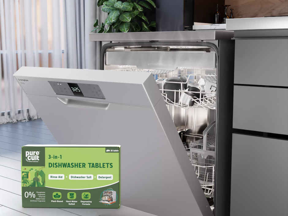 Pure Cult 3-In-1 Plant Mineral and Enzyme Based Dishwasher Tablets | Sulphate Free