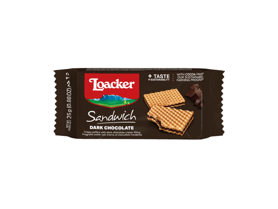 Loacker Sandwich Dark Chocolate Wafers Italy