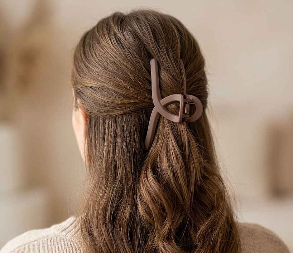 The Opal Factory Hair Accessories | Large R Matte-finished Clips | Pack of 4