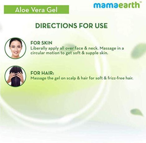 Mamaearth Aloe Vera Gel with Pure Aloe Vera & VitaminE for Skin & Hair | Hydrates, Soothes Skin