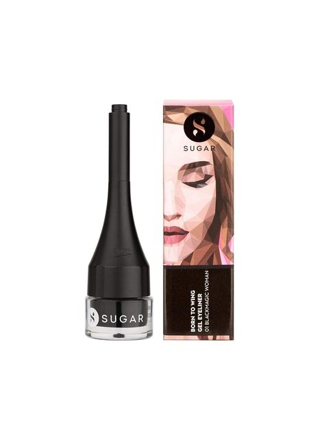 SUGAR Cosmetics Born To Wing Gel Eyeliner - 01 Black Magic Woman - Black