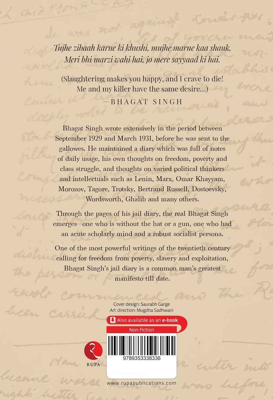 Jail Diary Of Bhagat Singh