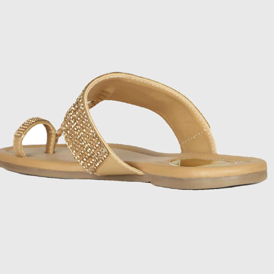 Bata Gold Flip-Flop For Women | UK 8