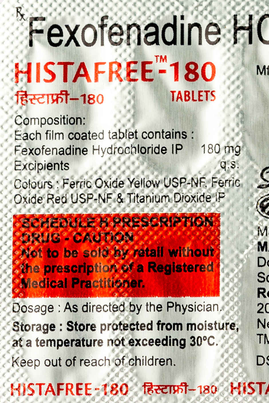 Histafree-180 Tablet