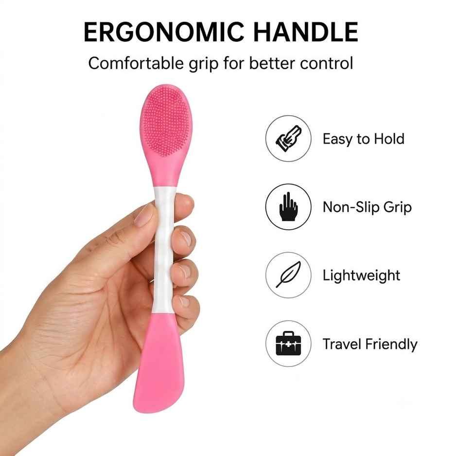 Beautiliss 2 in 1 Multipurpose Double sided Silicone Brush for Face Deep Cleansing | Assorted