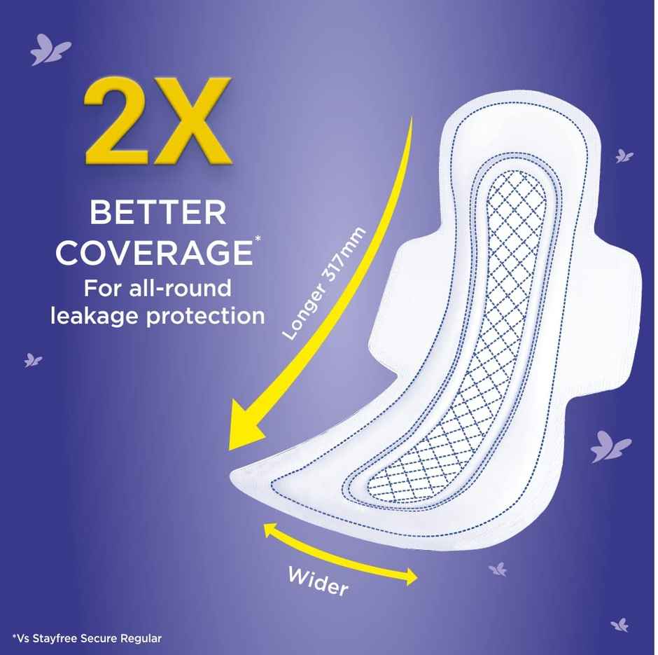 Stayfree Advanced Nights Sanitary Pads | XXL | 28 pcs