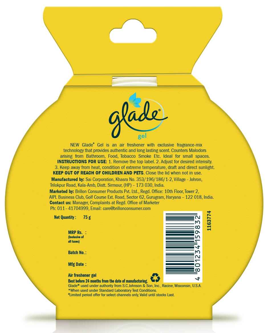 Glade Lemon Gel Air Freshener