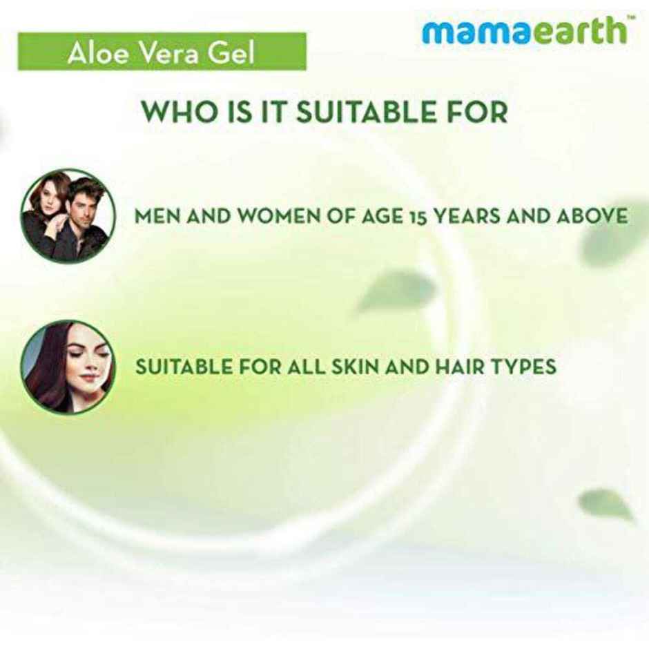 Mamaearth Aloe Vera Gel with Pure Aloe Vera & VitaminE for Skin & Hair | Hydrates, Soothes Skin