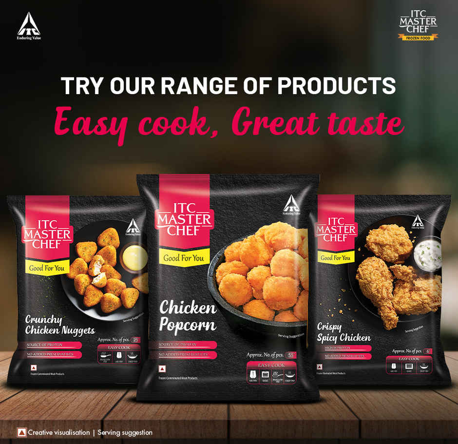 ITC Master Chef Chicken Popcorn | Source of Protein | No Added Preservatives | 55 pieces