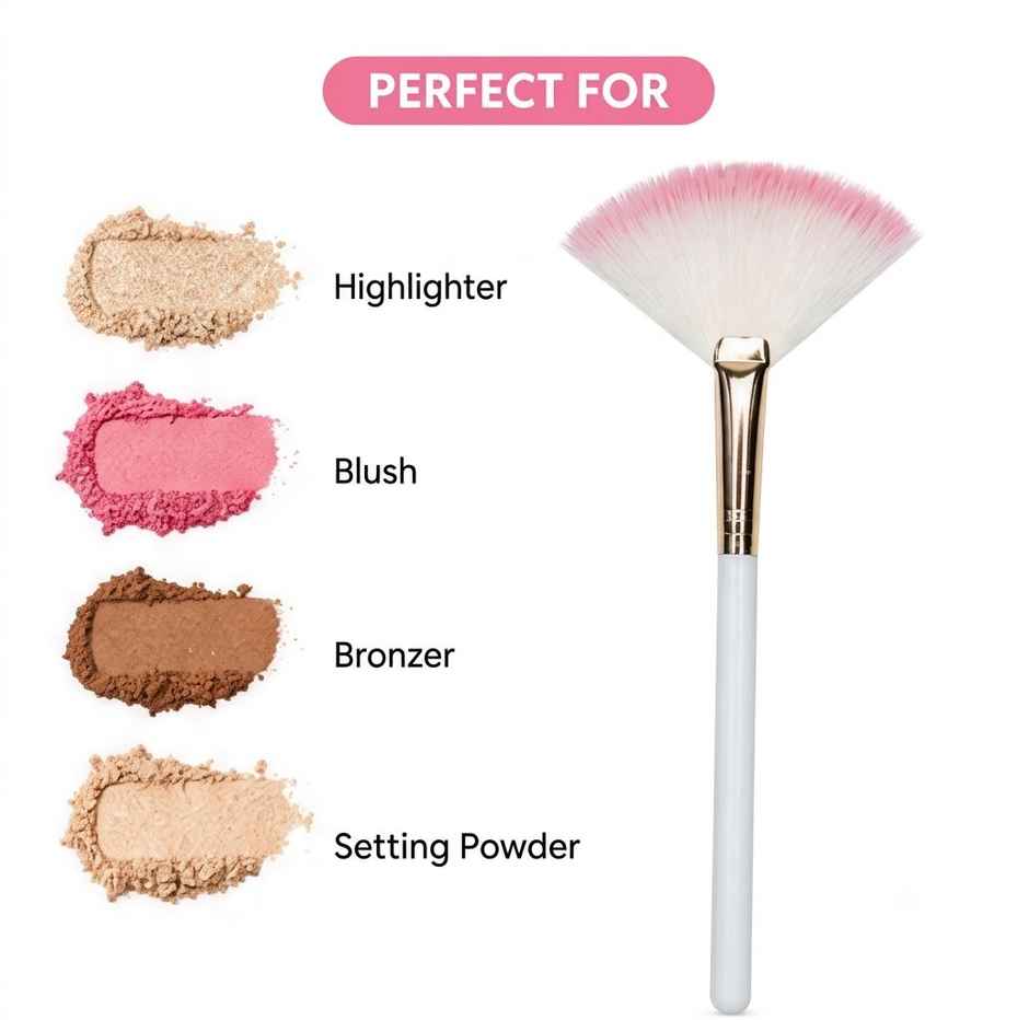 Beautiliss Fan Brush for Highlighter Blush and Finishing Powder