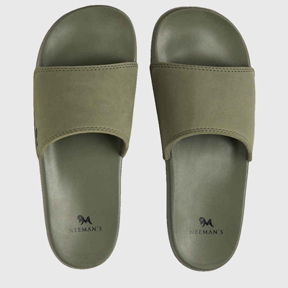 Neemans Unisex Eco Slides - Olive Green | UK 9