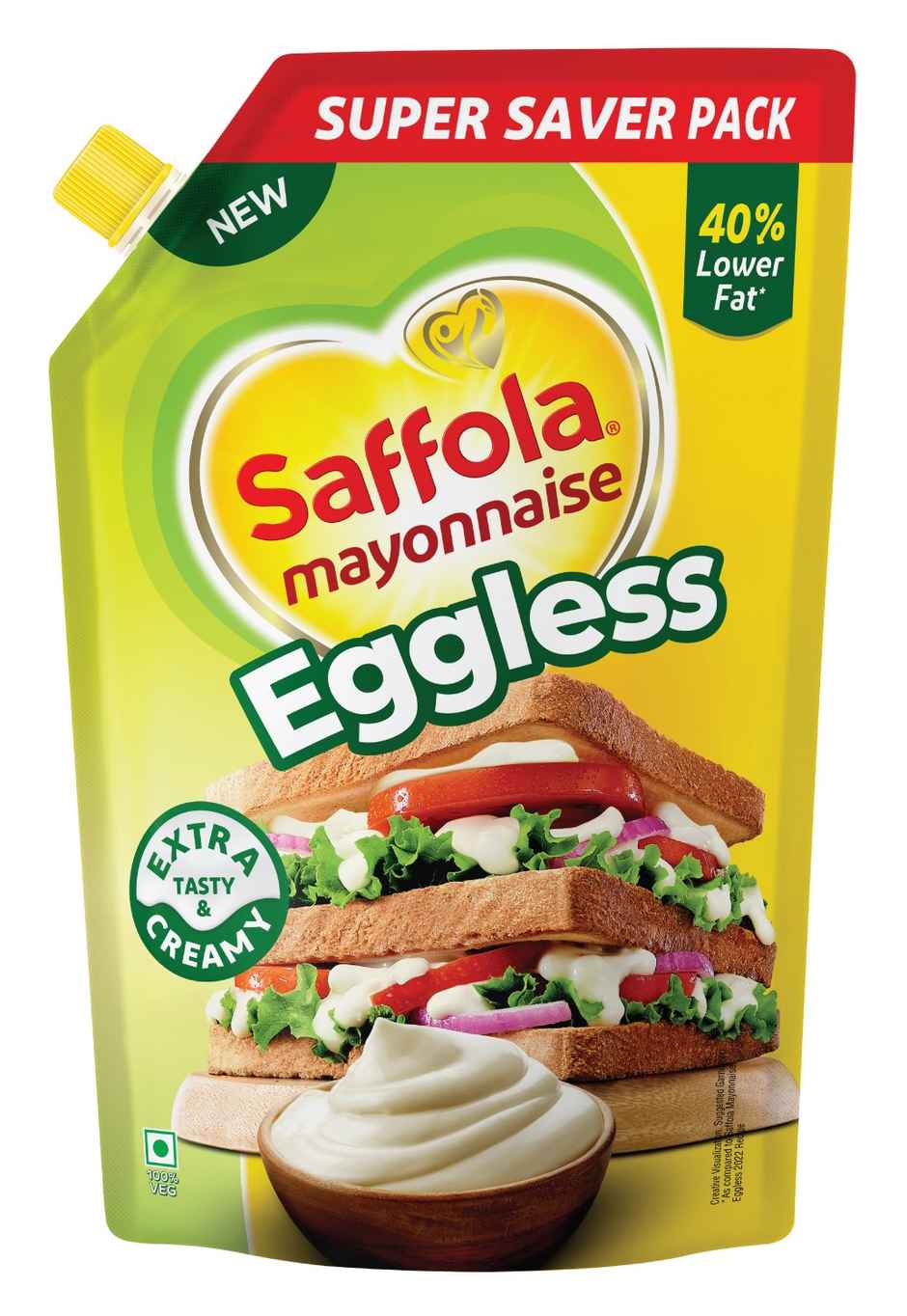 Saffola Mayonnaise Eggless With Milk Cream Extra Creamy & Tasty