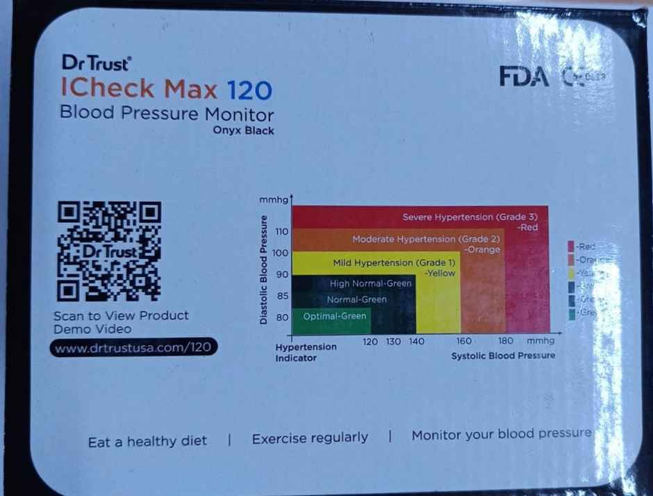 Dr Trust ICheck Max 120 BP Monitor Onyx Black