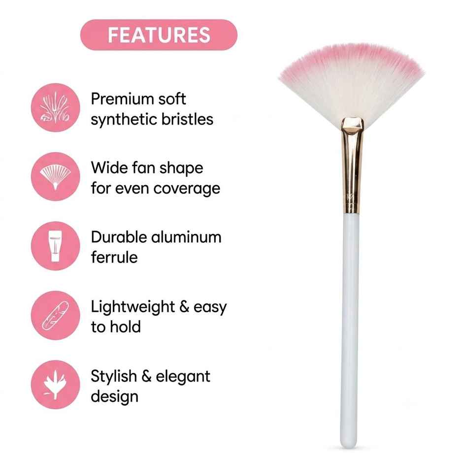 Beautiliss Fan Brush for Highlighter Blush and Finishing Powder
