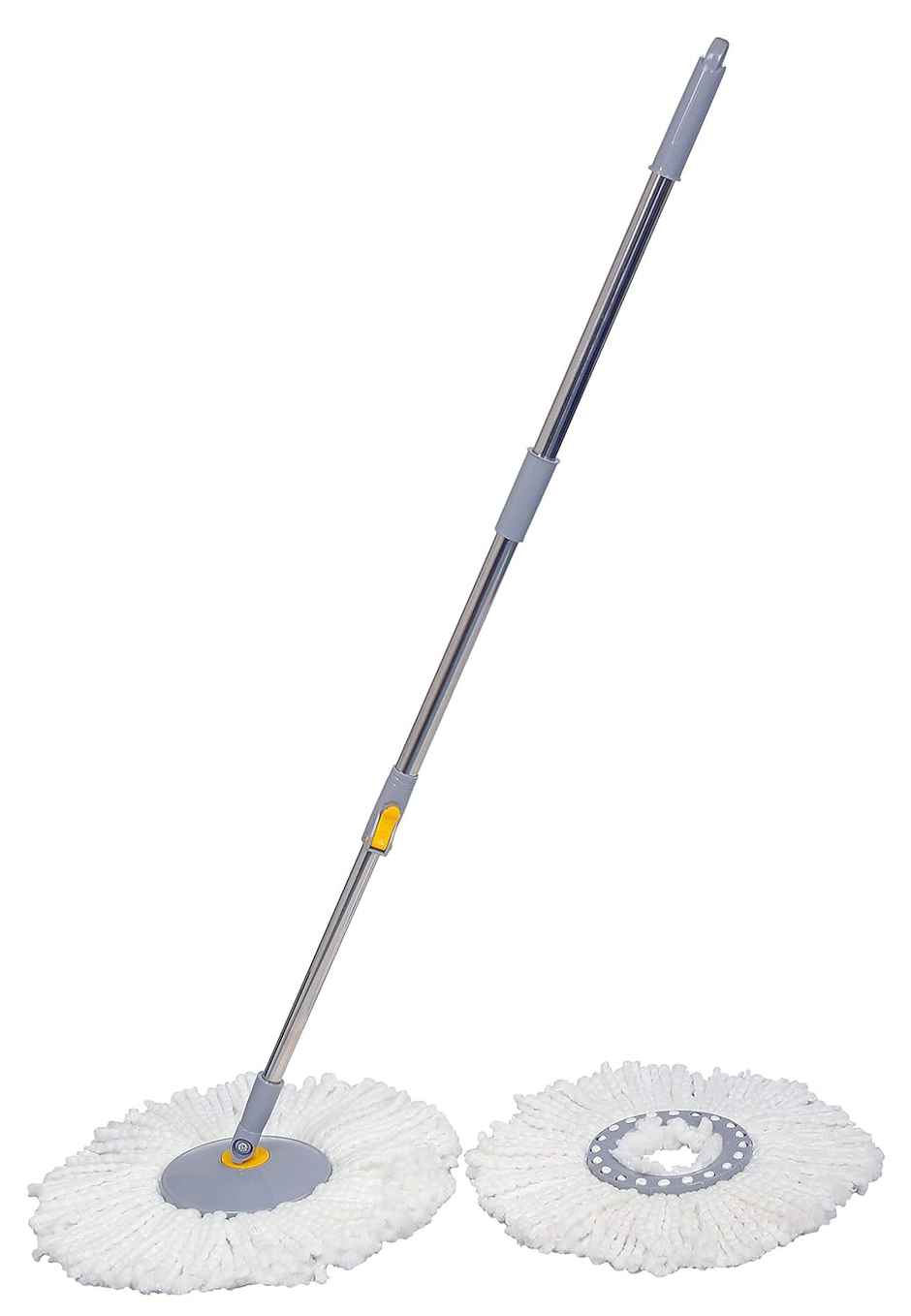Esquire 360 Bucket Spin Mop Stick With an Additional Refill - Color Grey