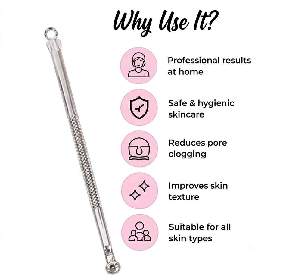 Beautiliss Blackhead Remover Round Tool for Clear Smooth Skin and Effective Pore Cleaning