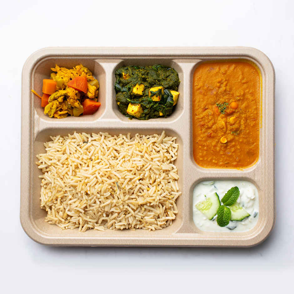 Bagasse Meal Tray | 5 Compartment | 10 inch | 10'ON Tissues
