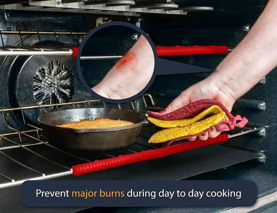 New Dawn 2 Pcs Oven Rack Guards Silicone Edge Protector Acts As Perfect Shield For Oven 14 Inches